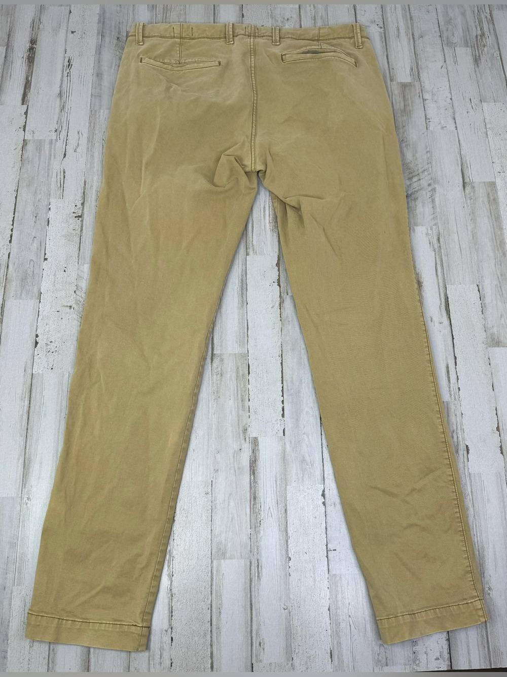 Gap Mens Slim Leg Pants Khaki Tab Size 36x33.5 Button Zip Close - Picture 9 of 11